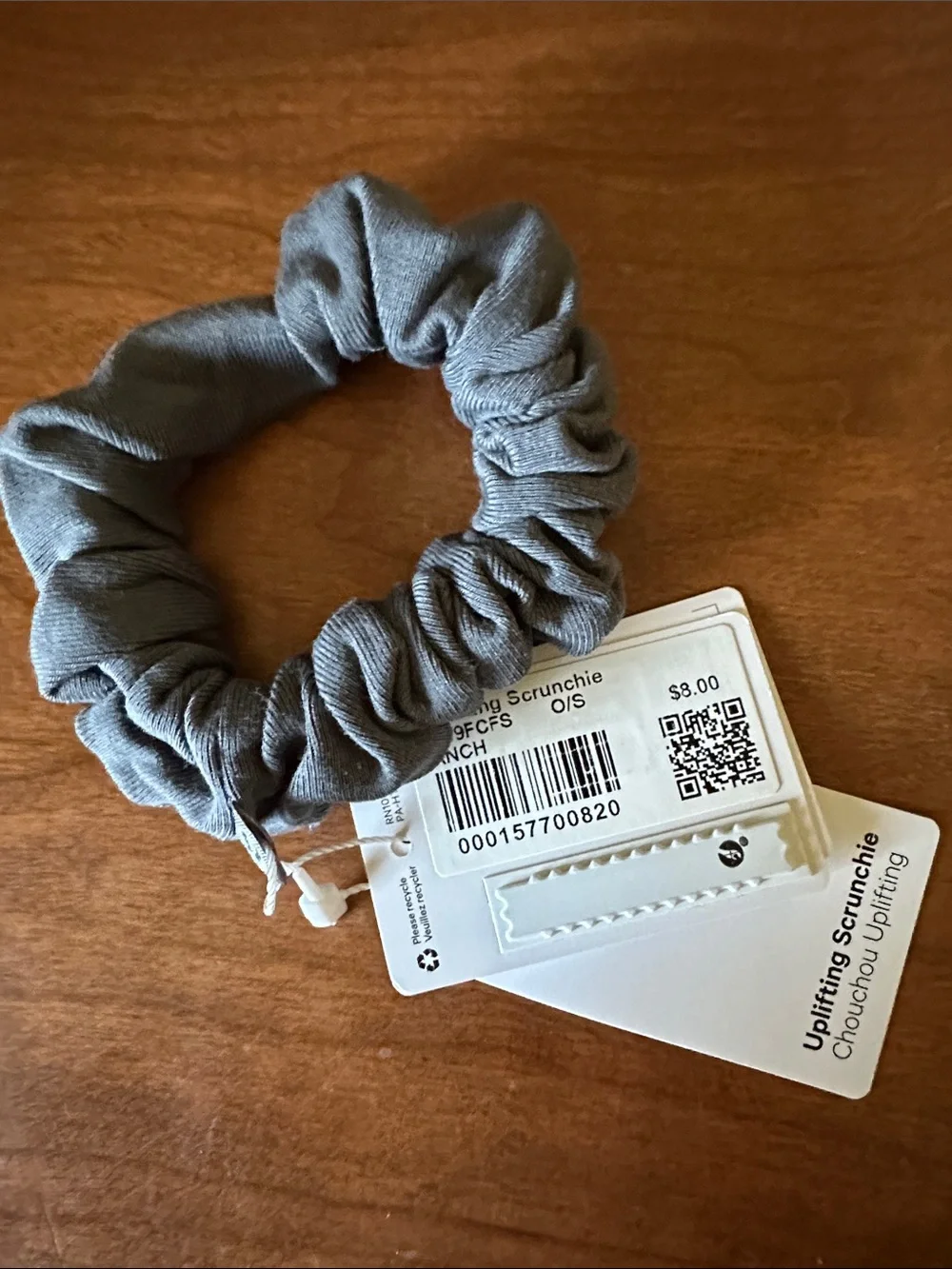 Lululemon Uplifting Scrunchie Duo in Heather Gray-Anchor NWT